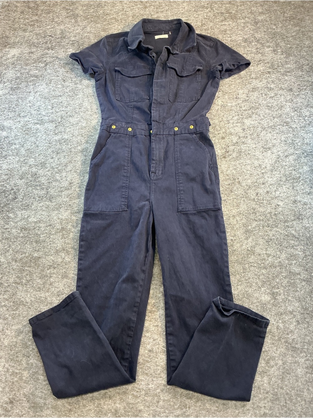 Good American Women's Navy Utility Jumpsuit - Casual Workwear Size 2